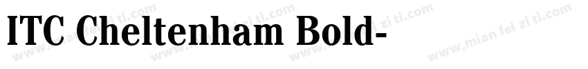 ITC Cheltenham Bold字体转换